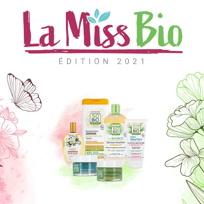 Jeu La Miss Bio 2021  150 lots de cosmétiques SO’BiO étic