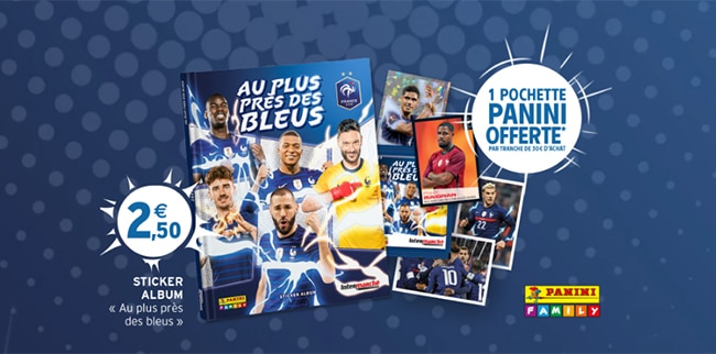 cartes foot Panini Les Bleus 2022, intermarché, au choix