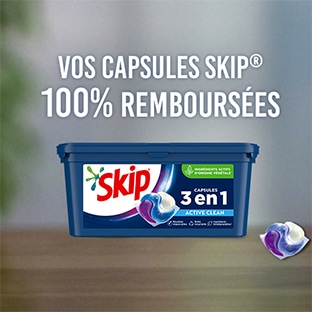 Lessive Capsule 3En1 Active Clean SKIP : la boîte de 38 capsules à Prix  Carrefour
