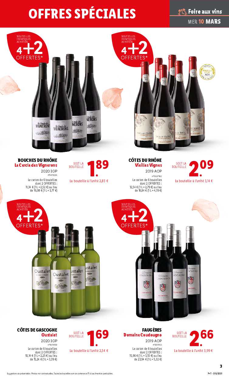 Catalogue Lidl Foire Aux Vins De Printemps 10 Au 16 Mars 2021