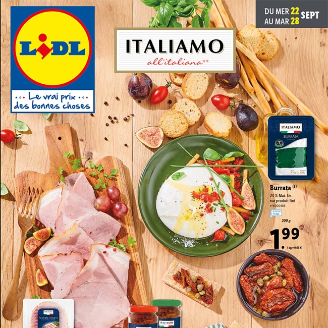 Catalogue Lidl Italiamo Du 22 Au 28 Septembre 21