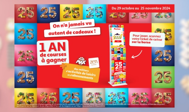 Jeu Auchan 25 jours 2024 à code : + de 100’000 cadeaux à gagner