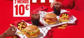 Bon plan KFC : 2 menus pour 10€ seulement