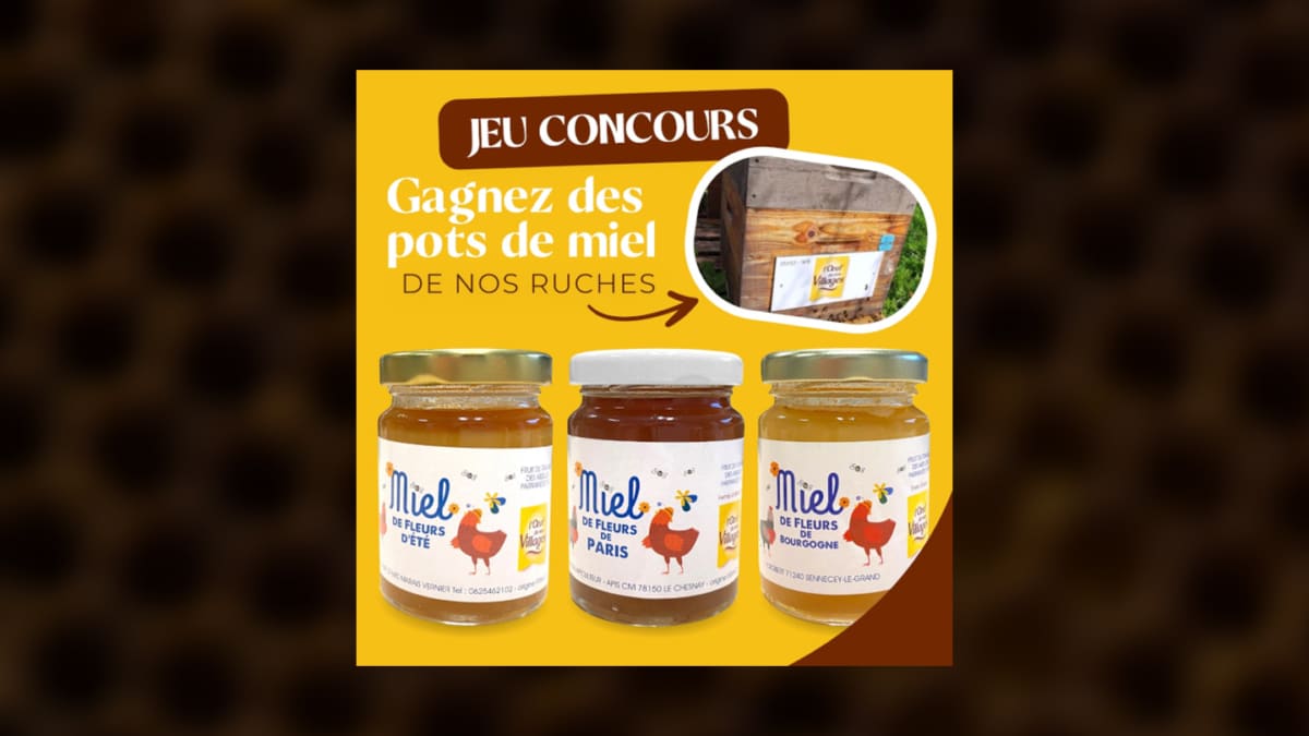 Jeu L’Œuf de nos Villages : 400 coffrets de pots de Miel à gagner