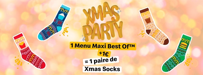 Opération Xmas Socks de Noël McDonald's