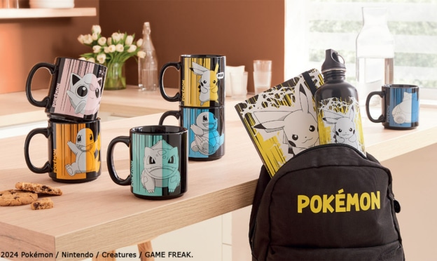 Vignette Auchan : Produits Pokémon dès 1€ (Mugs, gourde, sac à dos…)