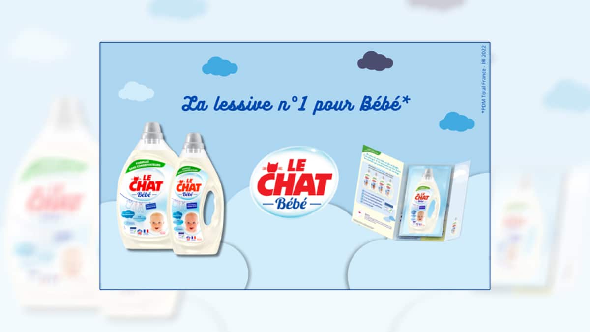 Recevez un échantillon gratuit de lessive Le Chat Bébé