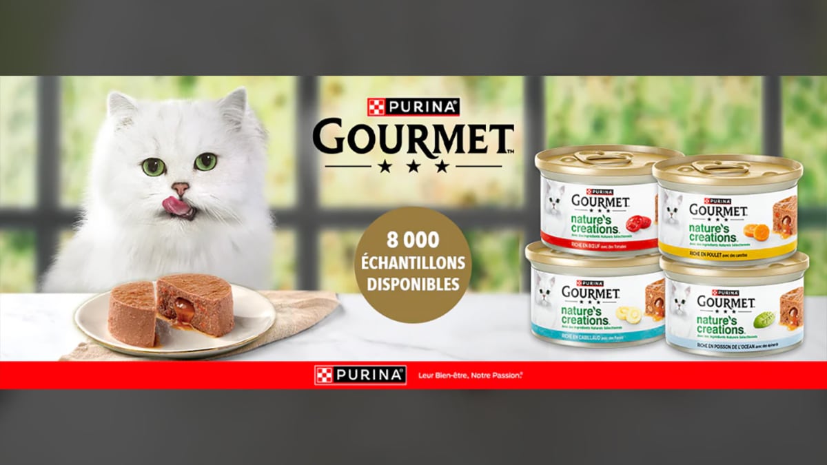 Échantillons gratuits pour chat : Mousselines Coeur en Sauce GOURMET