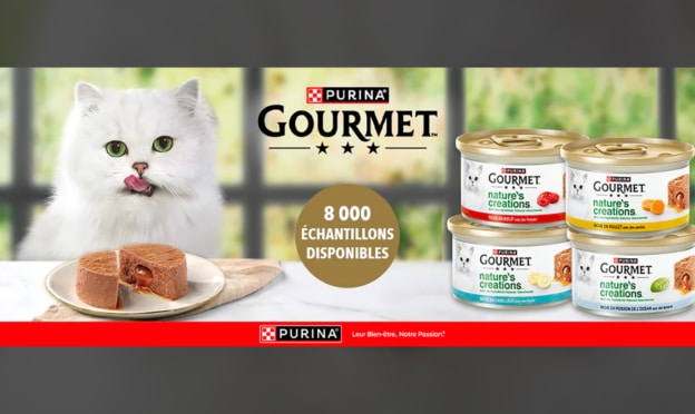 Échantillons gratuits pour chat : Mousselines Coeur en Sauce GOURMET