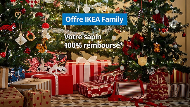 Offre de remboursement sur le sapin de noël Ikea avec (carte cadeau offerte)