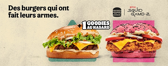 Les menus Squid Game de Burger King