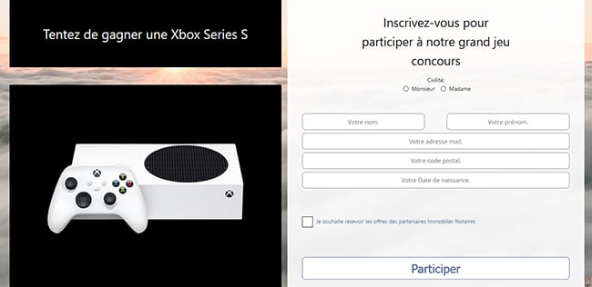 Tentez de remporter la Xbox Series S avec le site Immobilier.notaires