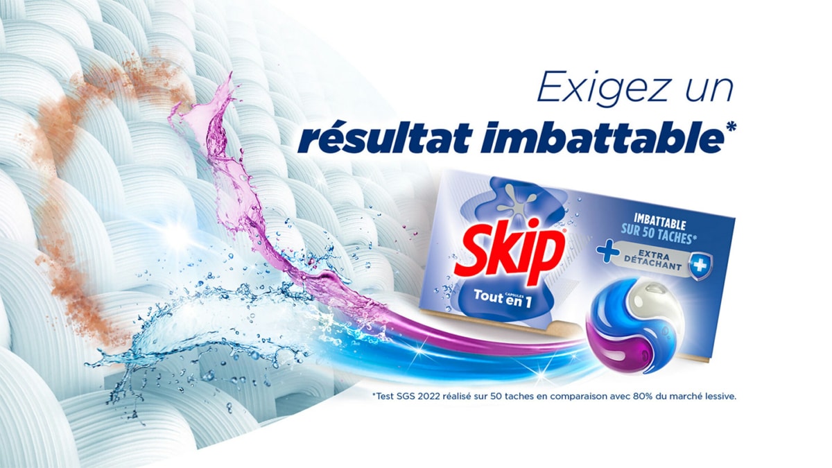 Test de lessive en capsules Skip Extra Détachant : 8’000 packs gratuits